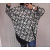 Tunika dlouhý rukáv dámská (L/XL ONE SIZE) ITALSKá MóDA IM4211505/DR (Velikost S/M/L, Barva květovaná)