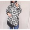 Tunika dlouhý rukáv dámská (L/XL ONE SIZE) ITALSKá MóDA IM4211505/DR (Velikost S/M/L, Barva květovaná)