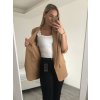 Sako elegantní dlouhý rukáv dámské (S/M ONE SIZE) ITALSKÁ MÓDA IMWB22635/DR (Velikost S/M/L, Barva červená)