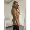 Sako elegantní dlouhý rukáv dámské (S/M ONE SIZE) ITALSKÁ MÓDA IMWB22635/DR (Velikost S/M/L, Barva červená)