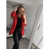 Sako elegantní dlouhý rukáv dámské (S/M ONE SIZE) ITALSKÁ MÓDA IMWB22635/DR (Velikost S/M/L, Barva červená)