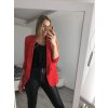 Sako elegantní dlouhý rukáv dámské (S/M ONE SIZE) ITALSKÁ MÓDA IMWB22635/DR (Velikost S/M/L, Barva červená)