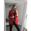 Sako elegantní dlouhý rukáv dámské (S/M ONE SIZE) ITALSKÁ MÓDA IMWB22635/DR (Velikost S/M/L, Barva červená)
