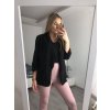 Sako elegantní dlouhý rukáv dámské (S/M ONE SIZE) ITALSKÁ MÓDA IMWB22635/DR (Velikost S/M/L, Barva červená)