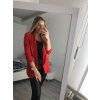 Sako elegantní dlouhý rukáv dámské (S/M ONE SIZE) ITALSKÁ MÓDA IMWB22635/DR (Velikost S/M/L, Barva červená)