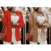 Sako elegantní dlouhý rukáv dámské (S/M ONE SIZE) ITALSKÁ MÓDA IMWB22635/DR (Velikost S/M/L, Barva červená)