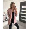 Sako elegantní dlouhý rukáv dámské (S/M ONE SIZE) ITALSKÁ MÓDA IMWB22635/DR (Velikost S/M/L, Barva červená)