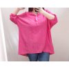 Košile prodloužená/šaty košilové dlouhý rukáv dámská nadrozměr (XL/2XL ONE SIZE) ITALSKá MÓDA IMC22220/DR