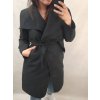 Kabát flaušový tenký dlouhý rukáv dámská (L/XL ONE SIZE) ITALSKÁ MÓDA IM422025/DR (Velikost S/M/L, Barva modrá královská)