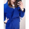 Kabát flaušový tenký dlouhý rukáv dámská (L/XL ONE SIZE) ITALSKÁ MÓDA IM422025/DR (Velikost S/M/L, Barva modrá královská)