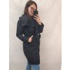 Kabát flaušový tenký dlouhý rukáv dámská (L/XL ONE SIZE) ITALSKÁ MÓDA IM422025/DR (Velikost S/M/L, Barva modrá královská)