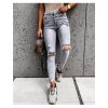 Rifle jeans dlouhé trhané dámské (XS-XL) MA5222608-H/DR (Velikost XS, Barva šedá)