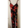 Šaty dlouhé letní na ramínkách dámské (S/M ONE SIZE) ITALSKÁ MÓDA IMWD215719/DR (Velikost S/M/L, Barva Černá)
