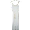 Šaty šifonové dlouhé letní na ramínkách dámské (S/L ONE SIZE) ITALSKá MóDA IMD22148/DR (Velikost M/L, Barva zelená mintova)