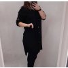 Šaty košilové 3/4 dlouhý rukáv dámské (XL/2XL ONE SIZE) ITALSKÁ MÓDA IM421087/DR (Velikost XL/2XL, Barva červená)