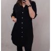 Šaty košilové 3/4 dlouhý rukáv dámské (XL/2XL ONE SIZE) ITALSKÁ MÓDA IM421087/DR (Velikost XL/2XL, Barva červená)