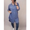 Šaty košilové 3/4 dlouhý rukáv dámské (XL/2XL ONE SIZE) ITALSKÁ MÓDA IM421087/DR (Velikost XL/2XL, Barva červená)
