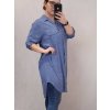 Šaty košilové 3/4 dlouhý rukáv dámské (XL/2XL ONE SIZE) ITALSKÁ MÓDA IM421087/DR (Velikost XL/2XL, Barva červená)
