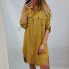 Šaty košilové 3/4 dlouhý rukáv dámské (XL/2XL ONE SIZE) ITALSKÁ MÓDA IM421087/DR (Velikost XL/2XL, Barva červená)