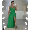 Šaty saténové elegantní na ramínka dlouhé dámské (S/M ONE SIZE) ITALSKÁ MÓDA IMD22263/DR (Velikost S/M/L, Barva béžová)