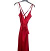 Šaty saténové elegantní na ramínka dlouhé dámské (S/M ONE SIZE) ITALSKÁ MÓDA IMD22263/DR (Velikost S/M/L, Barva béžová)