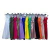 Šaty saténové elegantní na ramínka dlouhé dámské (S/M ONE SIZE) ITALSKÁ MÓDA IMD22263/DR (Velikost S/M/L, Barva béžová)