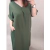 Šaty oversize krátký rukáv dámské nadrozměr (4XL/5XL ONE SIZE) ITALSKÁ MÓDA IMD22139/DR