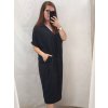 Šaty oversize krátký rukáv dámské nadrozměr (4XL/5XL ONE SIZE) ITALSKÁ MÓDA IMD22139/DR