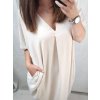 Šaty oversize krátký rukáv dámské nadrozměr (4XL/5XL ONE SIZE) ITALSKÁ MÓDA IMD22139/DR