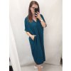 Šaty oversize krátký rukáv dámské nadrozměr (4XL/5XL ONE SIZE) ITALSKÁ MÓDA IMD22139/DR