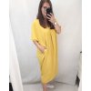 Šaty oversize krátký rukáv dámské nadrozměr (4XL/5XL ONE SIZE) ITALSKÁ MÓDA IMD22139/DR