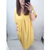 Šaty oversize krátký rukáv dámské nadrozměr (4XL/5XL ONE SIZE) ITALSKÁ MÓDA IMD22139/DR