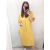 Šaty oversize krátký rukáv dámské nadrozměr (4XL/5XL ONE SIZE) ITALSKÁ MÓDA IMD22139/DR