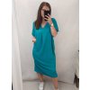 Šaty oversize krátký rukáv dámské nadrozměr (4XL/5XL ONE SIZE) ITALSKÁ MÓDA IMD22139/DR