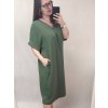 Šaty oversize krátký rukáv dámské nadrozměr (4XL/5XL ONE SIZE) ITALSKÁ MÓDA IMD22139/DR