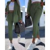 Souprava/komplet elegantní sako a kalhoty dámská (M/L ONE SIZE) ITALSKÁ MÓDA IMD22344/DR (Velikost M/L, Barva Černá)