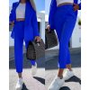 Souprava/komplet elegantní sako a kalhoty dámská (M/L ONE SIZE) ITALSKÁ MÓDA IMD22344/DR (Velikost M/L, Barva Černá)