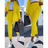 Souprava/komplet elegantní sako a kalhoty dámská (M/L ONE SIZE) ITALSKÁ MÓDA IMD22344/DR (Velikost M/L, Barva Černá)