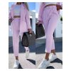Souprava/komplet elegantní sako a kalhoty dámská (M/L ONE SIZE) ITALSKÁ MÓDA IMD22344/DR (Velikost M/L, Barva Černá)