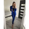 Souprava/komplet elegantní sako a kalhoty dámská (M/L ONE SIZE) ITALSKÁ MÓDA IMD22344/DR (Velikost M/L, Barva Černá)