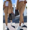 Souprava/komplet elegantní sako a kalhoty dámská (M/L ONE SIZE) ITALSKÁ MÓDA IMD22344/DR (Velikost M/L, Barva Černá)