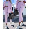 Souprava/komplet elegantní sako a kalhoty dámská (M/L ONE SIZE) ITALSKÁ MÓDA IMD22344/DR (Velikost M/L, Barva Černá)