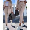 Souprava/komplet elegantní sako a kalhoty dámská (M/L ONE SIZE) ITALSKÁ MÓDA IMD22344/DR (Velikost M/L, Barva Černá)