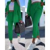 Souprava/komplet elegantní sako a kalhoty dámská (M/L ONE SIZE) ITALSKÁ MÓDA IMD22344/DR (Velikost M/L, Barva Černá)
