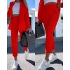 Souprava/komplet elegantní sako a kalhoty dámská (M/L ONE SIZE) ITALSKÁ MÓDA IMD22344/DR (Velikost M/L, Barva Černá)