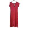 Šaty dlouhé letní krátký rukáv dámské  (S/M ONE SIZE) ITALSKÁ MODA IMD22067/DR