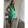 Šaty dlouhé letní krátký rukáv dámské  (S/M ONE SIZE) ITALSKÁ MODA IMD22067/DR