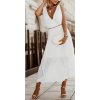 Šaty dlouhé elegantní letní šifonové bez rukávu dámské (S/M ONE SIZE) ITALSKÁ MÓDA IMD22324/DR (Velikost S/M/L, Barva béžová)