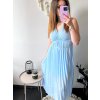Šaty dlouhé elegantní letní šifonové bez rukávu dámské (S/M ONE SIZE) ITALSKÁ MÓDA IMD22324/DR (Velikost S/M/L, Barva béžová)