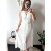 Šaty dlouhé elegantní letní šifonové bez rukávu dámské (S/M ONE SIZE) ITALSKÁ MÓDA IMD22324/DR (Velikost S/M/L, Barva béžová)